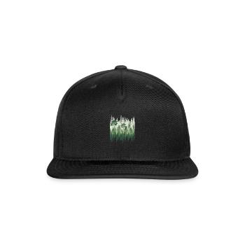 Forest Pine Trees - Snapback Baseball Cap - black - Front