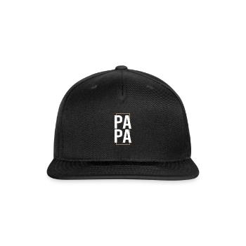 papa - Snapback Baseball Cap - black - Front