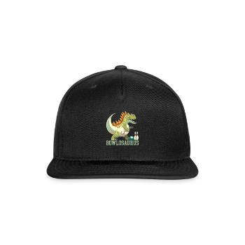 Bowlosaurus Dinosaur Paleontology Prehistoric Dino - Snapback Baseball Cap - black - Front