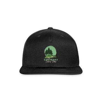 Earth Day Every Day - Snapback Baseball Cap - black - Front