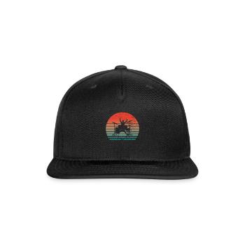 Drummer Drums Drumsticks Musician Outfit - Snapback Baseball Cap - black - Front