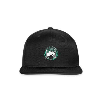 Drummer Drums Drumsticks Musician Outfit - Snapback Baseball Cap - black - Front