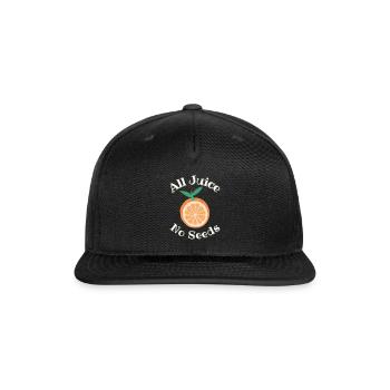 All Juice No Seeds Light Version Cap - Snapback Baseball Cap - black - Front