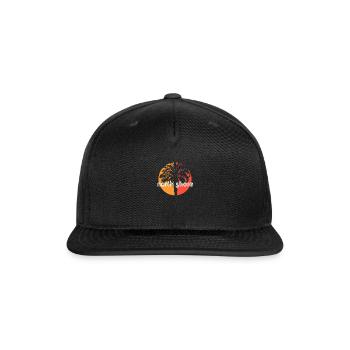 North Shore Oahu Hawaii Artistic Vacation - Snapback Baseball Cap - black - Front