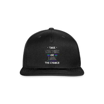 take the risk - Snapback Baseball Cap - black - Front