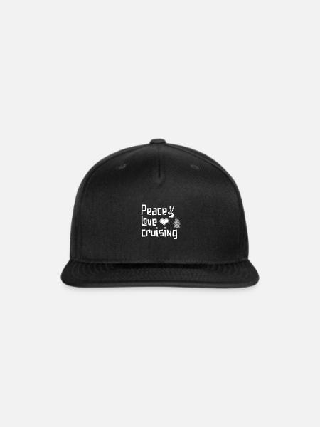 peac love cruising - Snapback Baseball Cap - black
