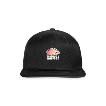 Just A Girl Who Loves Sunshine And Waffles - Snapback Baseball Cap - black - Front