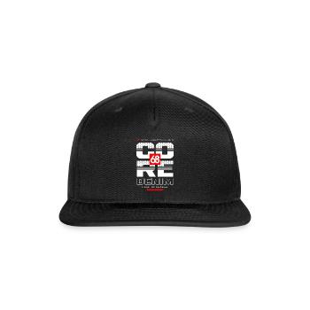 CORE DENIM - Snapback Baseball Cap - black - Front
