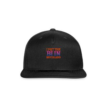 I put the Bi in bitchless - Snapback Baseball Cap - black - Front
