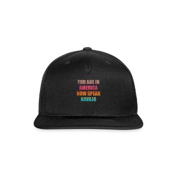 You are in America now speak - Snapback Baseball Cap - black - Front