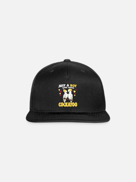Just A Boy Who Loves Cockatoo - Snapback Baseball Cap - black