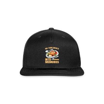 Catering Service Caterer Food Chef Waiter - Snapback Baseball Cap - black - Front
