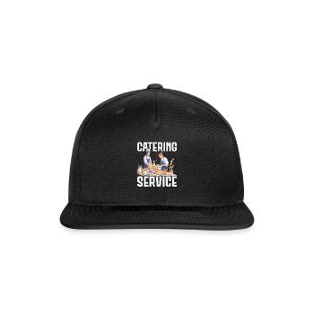 Catering Service Caterer Food Chef Waiter - Snapback Baseball Cap - black - Front
