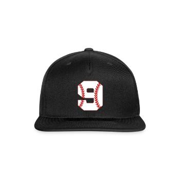 Baseball Number - Snapback Baseball Cap - black - Front
