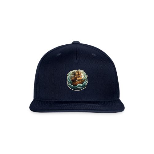 The journey of the Vikings on a stormy ocean - Snapback Baseball Cap