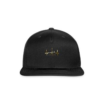 Dortmund Skyline Heartbeat Love Red Heart Ruhrpott - Snapback Baseball Cap - black - Front