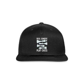 Chess Board Game Checkmate Strategy Chess Player - Snapback Baseball Cap - black - Front