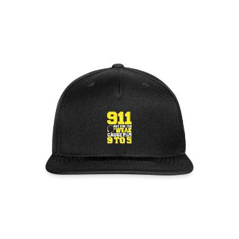 911 Not For The Weak Dispatcher Operator - Snapback Baseball Cap - black - Front