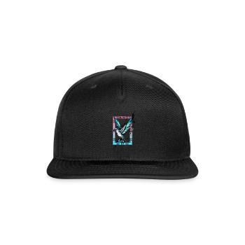 Hovering Gem: Graceful Hummingbird - Snapback Baseball Cap - black - Front