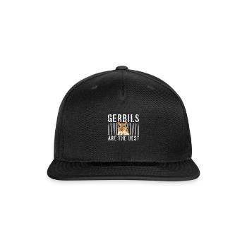 Gerbils Are The Best Racing Rat Rodent Mouse Lover - Snapback Baseball Cap - black - Front