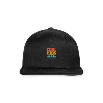 Cool Kids Play Chess Retro Vintage - Snapback Baseball Cap - black - Front