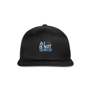 Digital Brain Robot AI Artificial General - Snapback Baseball Cap - black - Front