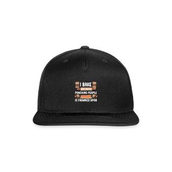 I Bake Baker Baking - Snapback Baseball Cap - black - Front