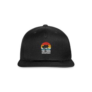 The Frog Whisperer Vintage Retro For Cool Frog - Snapback Baseball Cap - black - Front