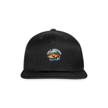 Speckled Trout Fish Fisher Fisherman Fishing - Snapback Baseball Cap - black - Front