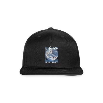 Apres All Day Atmospheric Alpine Depth Descent - Snapback Baseball Cap - black - Front