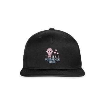 Pukwudgie Cryptid Folklore Myths - Snapback Baseball Cap - black - Front