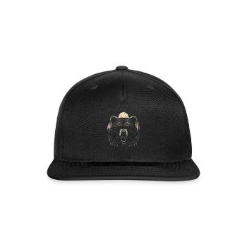 scary bear - Snapback Baseball Cap - black - Front