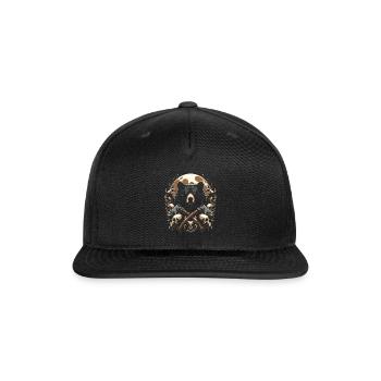 scary bear - Snapback Baseball Cap - black - Front