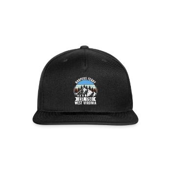 Harpers Ferry West Virginia WV Vintage T shirt - Snapback Baseball Cap - black - Front