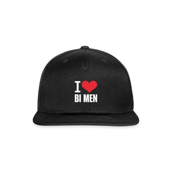 I Love Bi Me Bisexual Men Bi Pride Bisexual Pride - Snapback Baseball Cap - black - Front