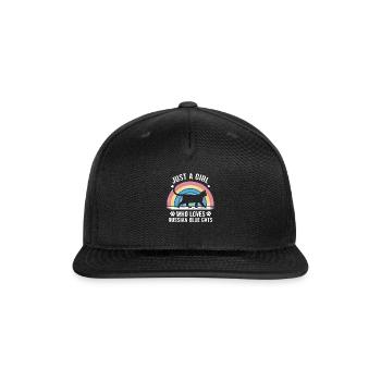 Just A Girl Who Loves Russian Blue Cats - Snapback Baseball Cap - black - Front