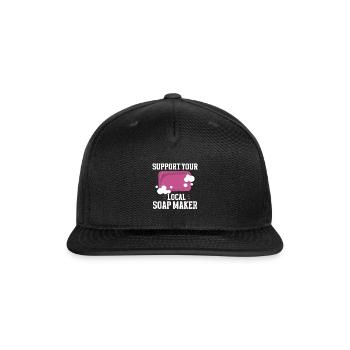 Soap Making Soap Maker - Snapback Baseball Cap - black - Front