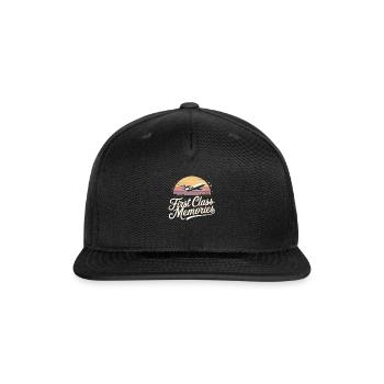 First Class Memories My First Plane Ride - Snapback Baseball Cap - black - Front