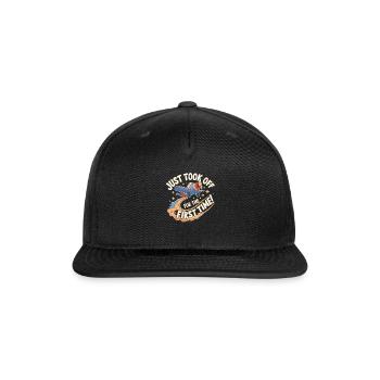 Just Took Off For My First Plane Ride - Snapback Baseball Cap - black - Front