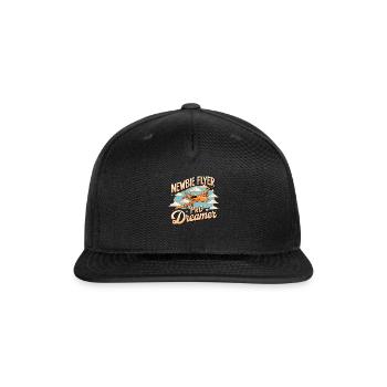 My First Plane Ride Newbie Flyer - Snapback Baseball Cap - black - Front