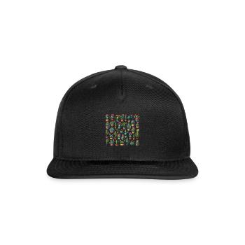 quirky cactus humor - Snapback Baseball Cap - black - Front