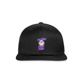 Resting Pitch Face baseball - Snapback Baseball Cap - black - Front