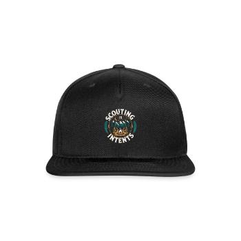 Scout Leader Scouting Campfire Camping Tent - Snapback Baseball Cap - black - Front
