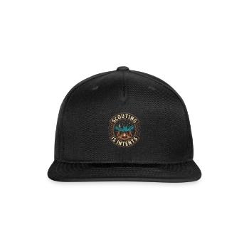 Scout Leader Scouting Campfire Camping Tent - Snapback Baseball Cap - black - Front