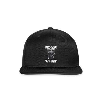 French Language Teacher Education France Teaching - Snapback Baseball Cap - black - Front