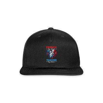 French Language Teacher Education France Teaching - Snapback Baseball Cap - black - Front