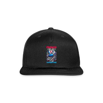 French Language Teacher Education France Teaching - Snapback Baseball Cap - black - Front