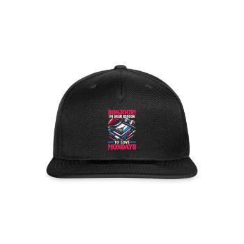 French Language Teacher Education France Teaching - Snapback Baseball Cap - black - Front