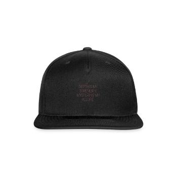 Scorpio Zodiac: Depth Is My Strength, Mystery Is - Snapback Baseball Cap - black - Front