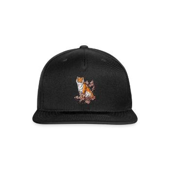 Cherry Blossom Tiger - Snapback Baseball Cap - black - Front